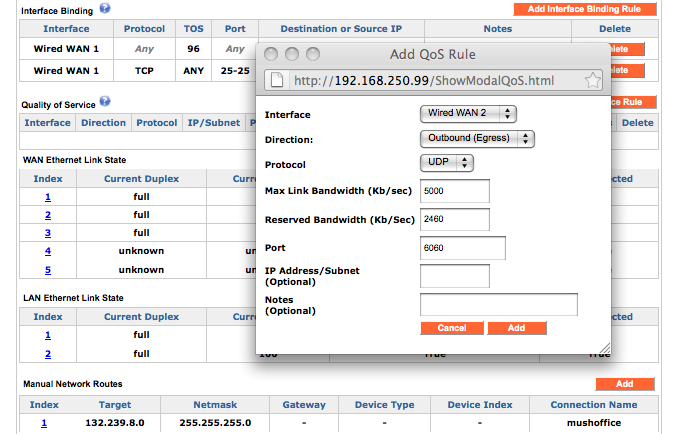 Truffle supports inbound qos, outbound qos and bandwidth reservations in sd-wan